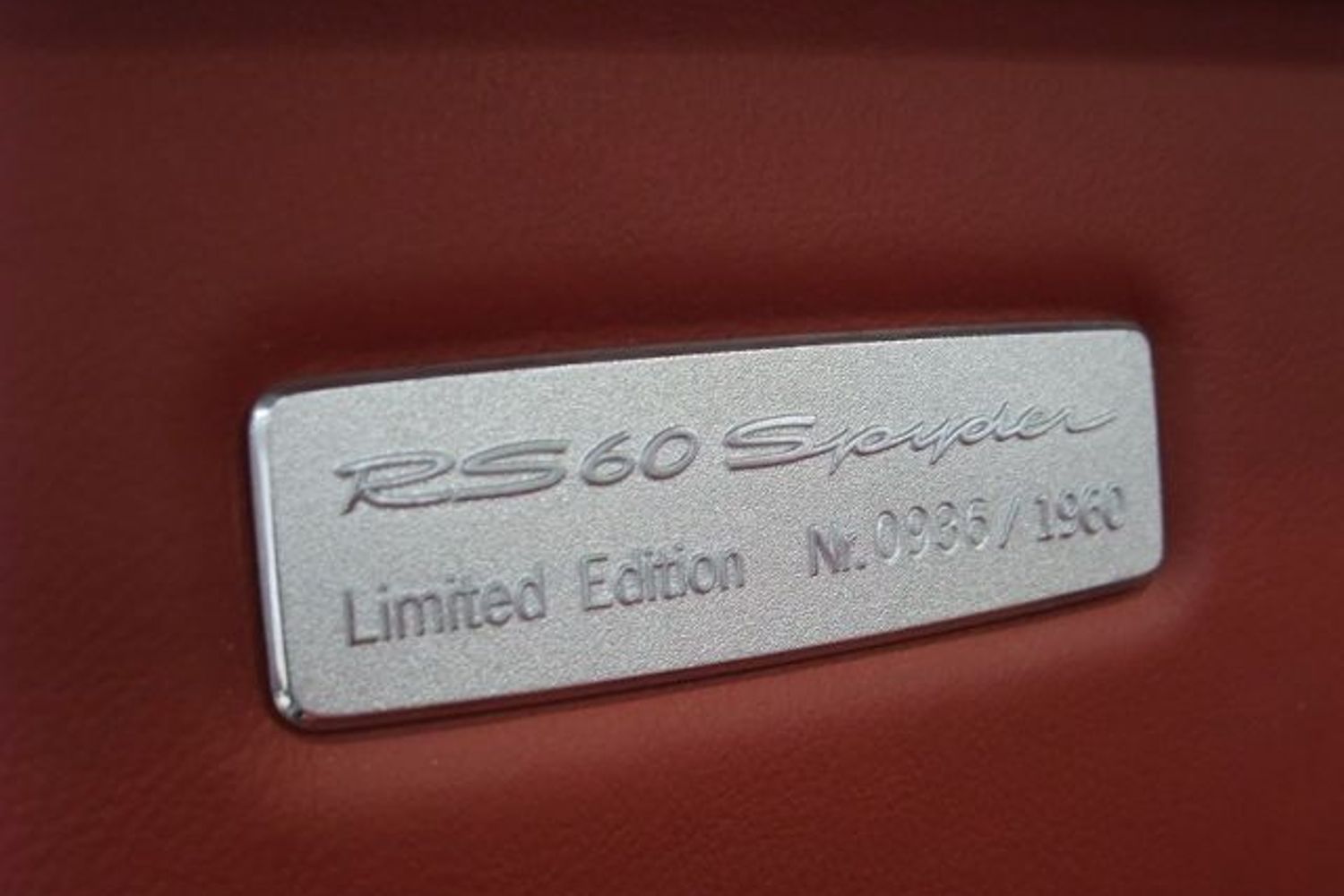 PORSCHE Boxster RS60 Spyder No 0936/1960