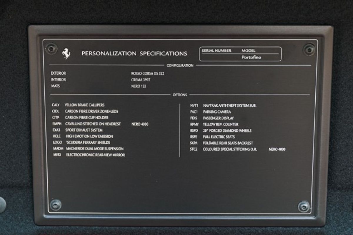 FERRARI PORTOFINO CONVERTIBLE 3.9 BCA 2DR SEMI AUTOMATIC