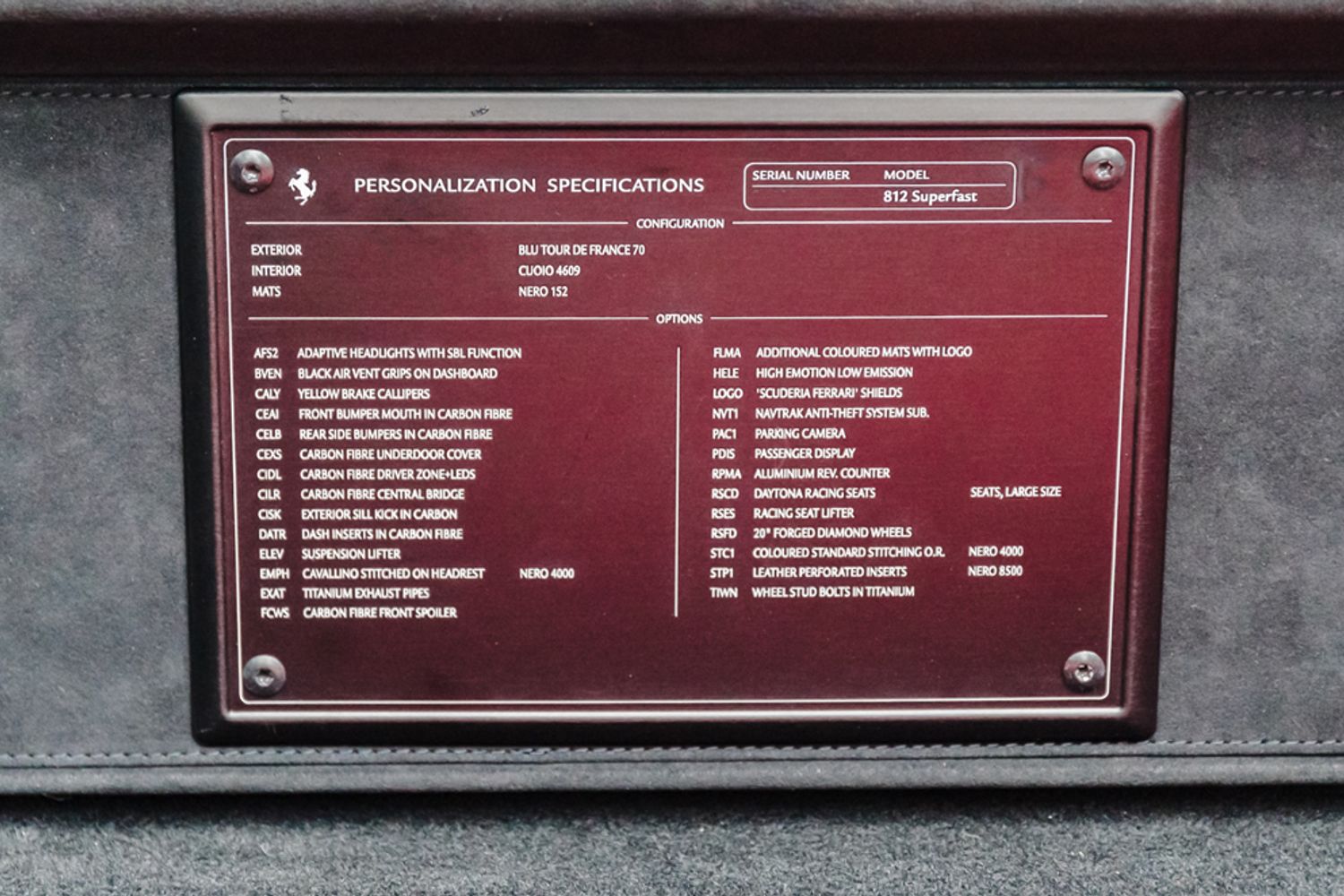 FERRARI 812 SUPERFAST COUPE 6.5 BCE 2DR SEMI AUTOMATIC