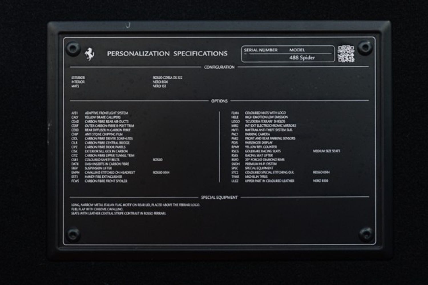 FERRARI 488 CONVERTIBLE 3.9 SPIDER 2DR SEMI AUTOMATIC