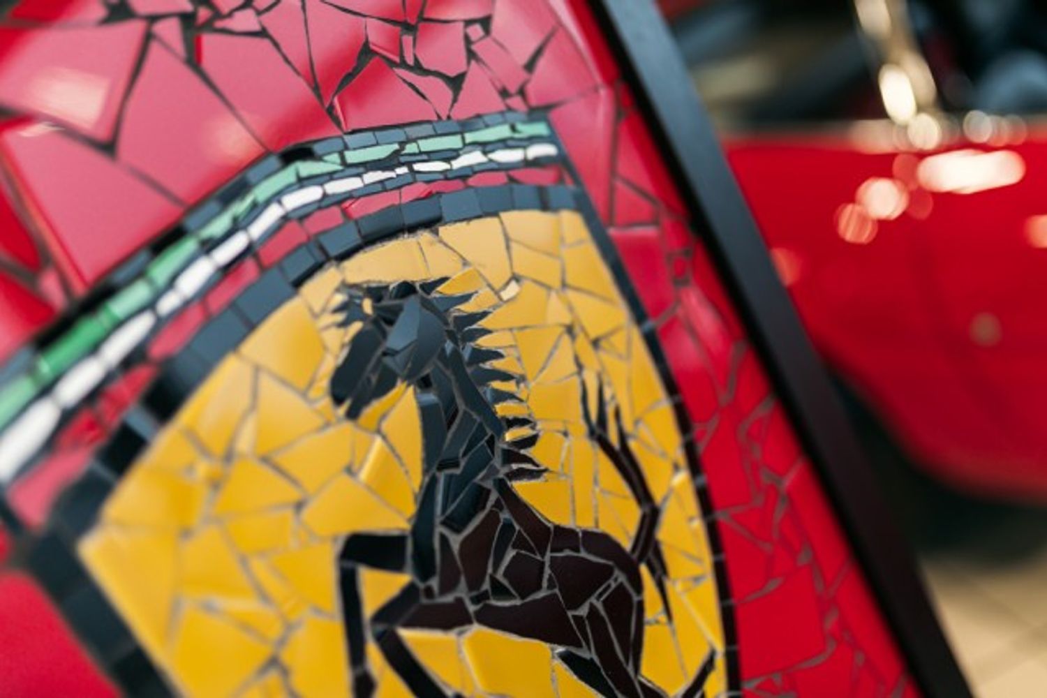 FERRARI Prancing Horse Mosaic Original Art