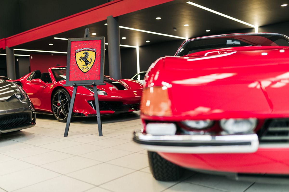FERRARI Prancing Horse Mosaic Original Art