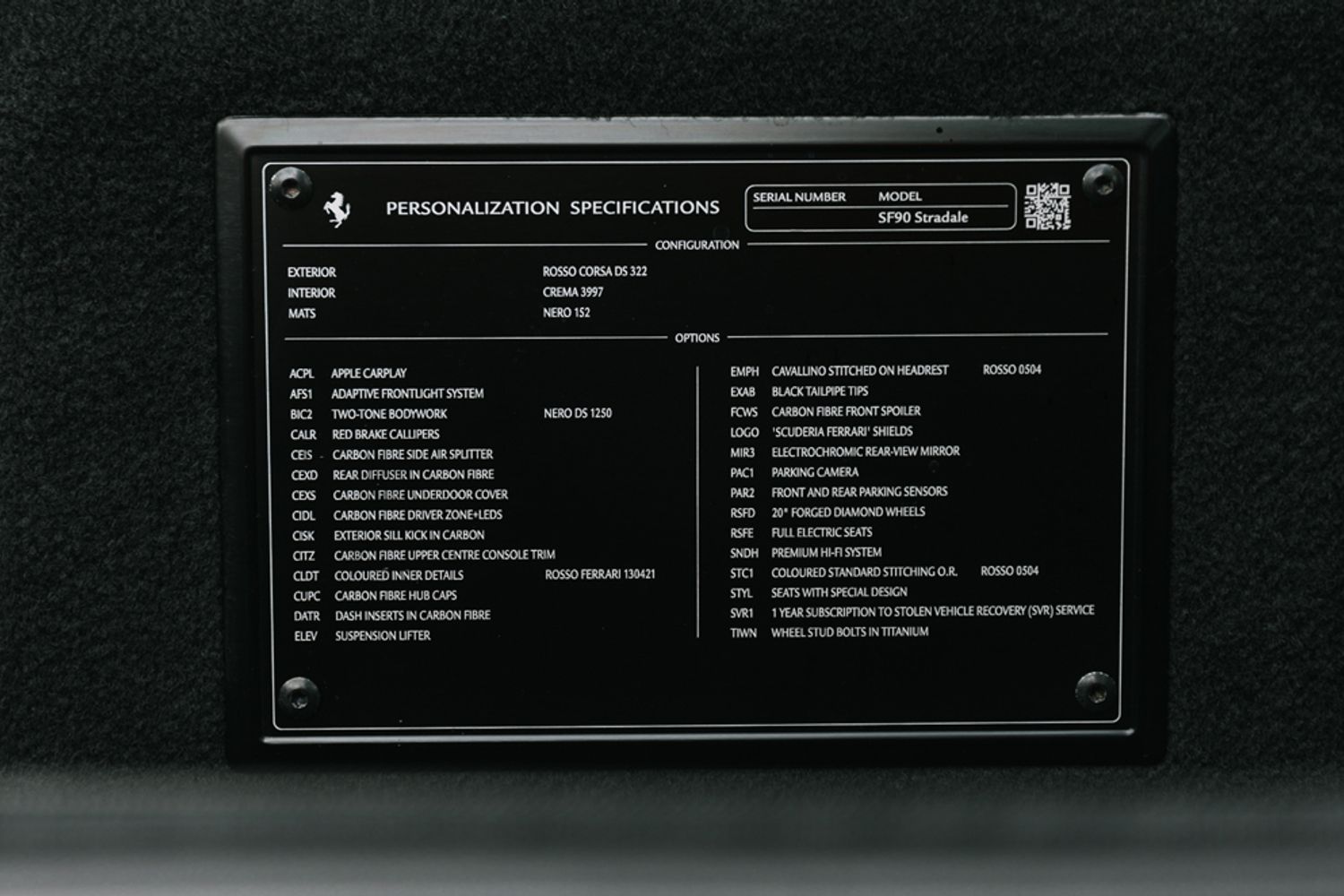 FERRARI SF90 PETROL/ELECTRIC COUPE 4.0 STRADALE 2DR SEMI AUTOMATIC