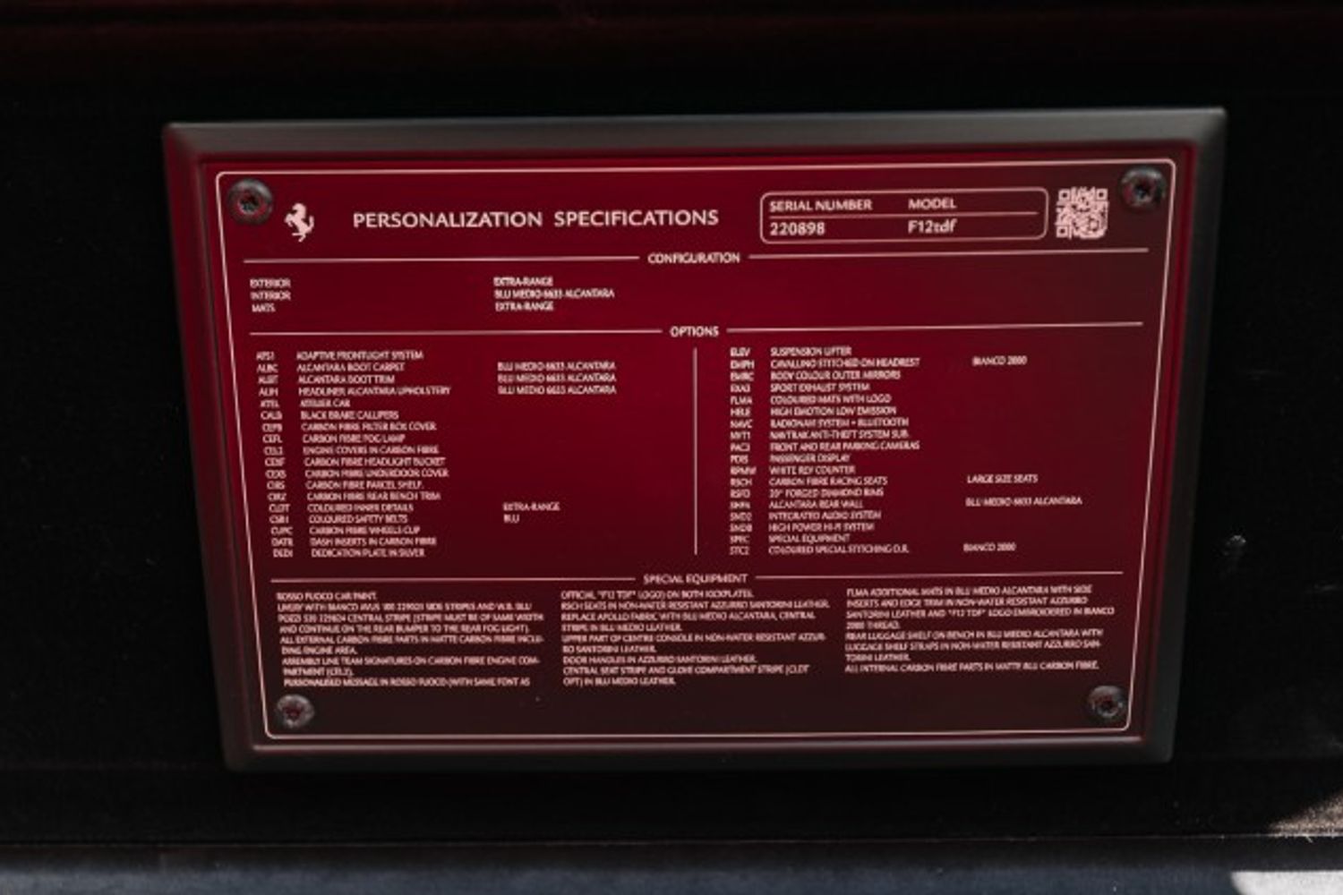 FERRARI F12BERLINETTA COUPE 6.3 TDF 2DR SEMI AUTOMATIC