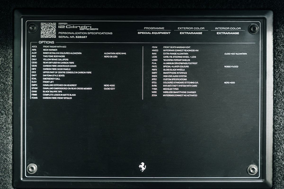 FERRARI 12CILINDRI SPIDER