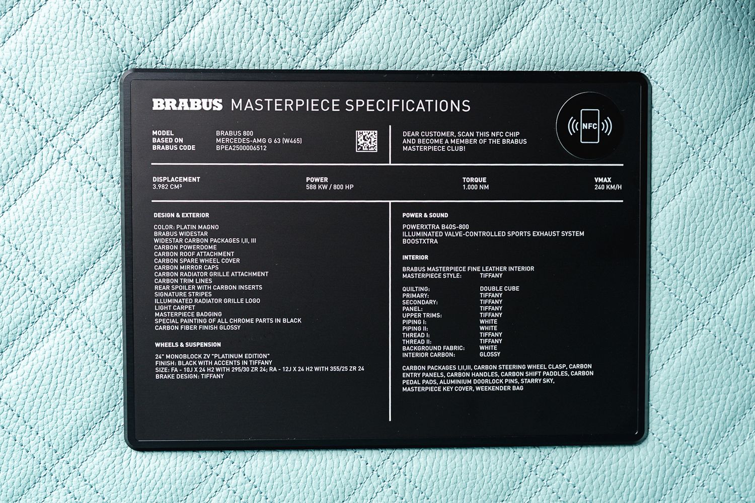 MERCEDES BENZ AMG G 63 G-800 Masterpiece Manufaktur Edition G-800 Masterpiece